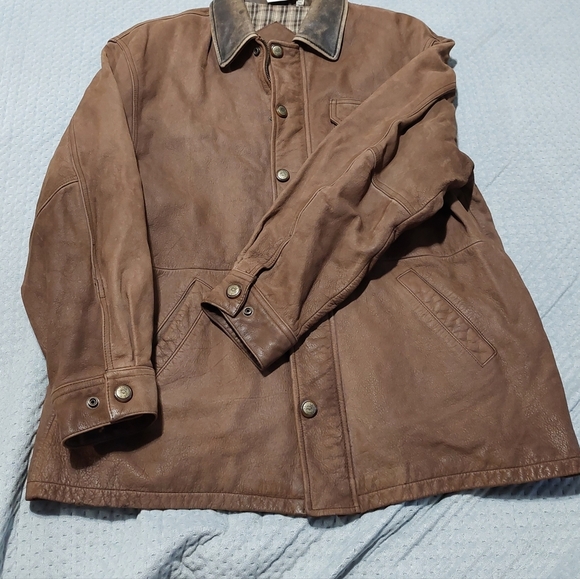Roundtree & yorke Men's Jacket Leather Vintage - Picture 9 of 9